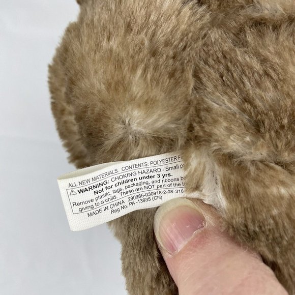 Progressive Plush Sealy Three Toed Sloth 11" Stuffed Animal Brown Tan Cream - Picture 8 of 8